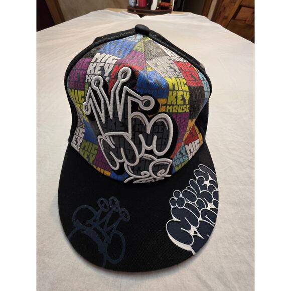 Disney Parks Multi Color Snap Back Graffiti Style Hat - Picture 1 of 5